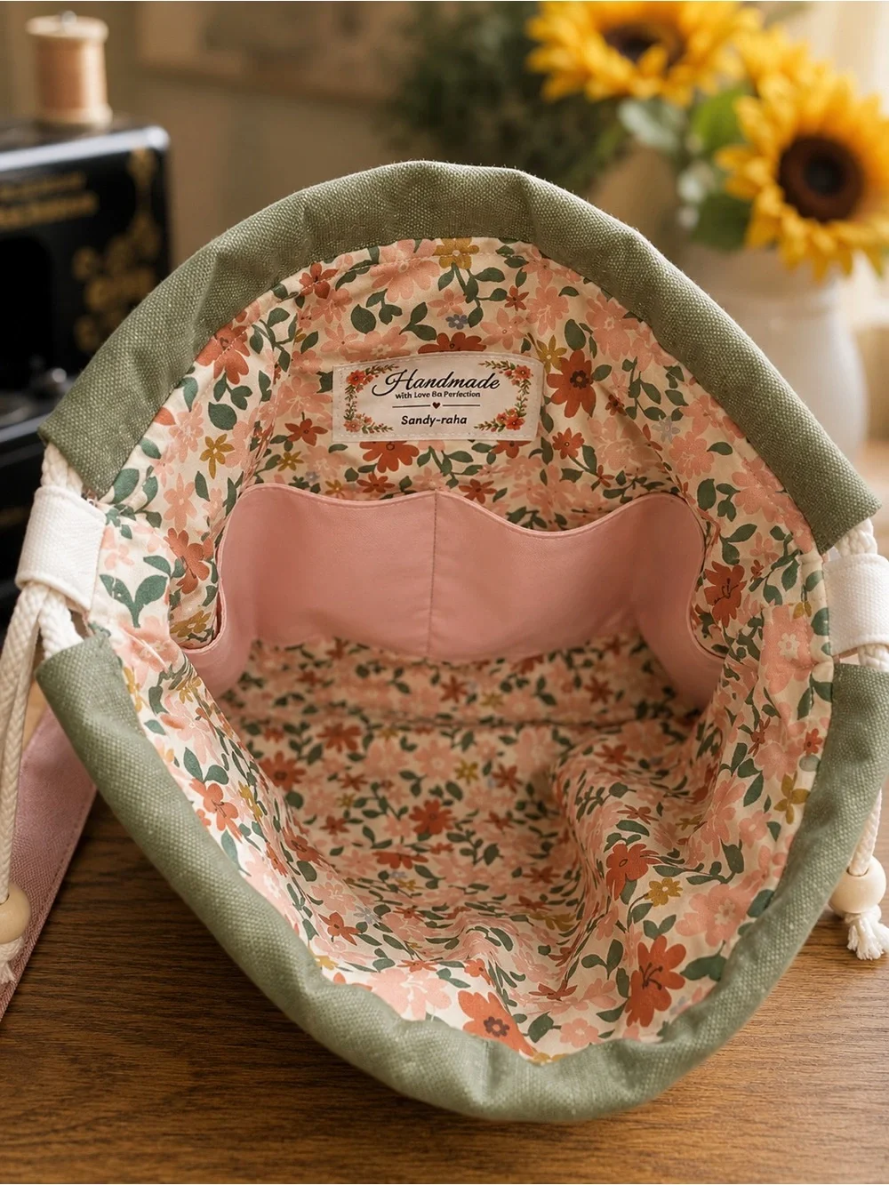 Patchwork Quilted Crossbody Purse in Pink and Green